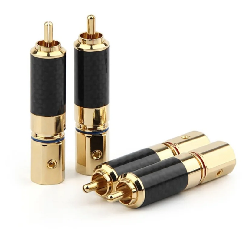 VEHO-4 مجموعة 10 مللي متر ألياف الكربون مطلية بالذهب لوتس التوصيل المتكلم محطة الصوت الطاقة مضخم الصوت #5