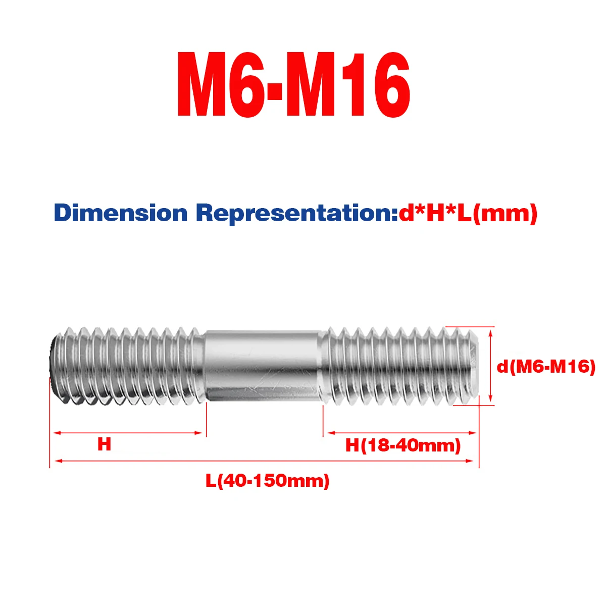 

316 SS Stud Bolt / Screw / Stud / Screw Rod / Equal Length Tooth Rod M6-M16