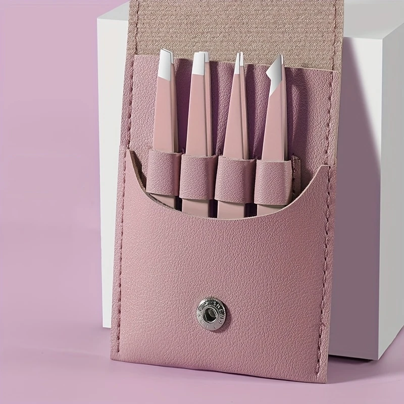 Ouriner Augenbrauenpinzette, buntes Haar, Schönheit, Abzieher für feine Haare, Edelstahl, schräge Augenbrauenklammern, Entfernung von Make-up-Werkzeugen – Detail 18