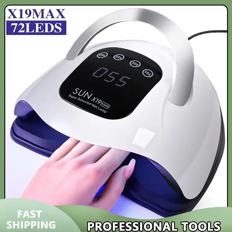 

72LED UV Nail Art Lamp Professional High Power Nail Dryer with Sensor Fast Curing Gel Polish Drying Light for Nail Salon