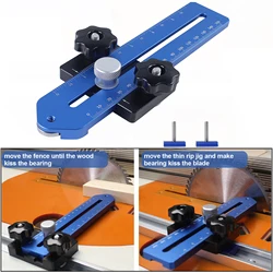 Thin Rip Jig Table Saw Jig Guide for Quick Making Strip Cutting Adjustable Thin Rip Guide for Band Saw Router Table Woodworking