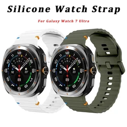 For Samsung Galaxy Watch 7 Ultra Strap 47mm Accessories correa Sport Silicone Bracelet For Samsung Galaxy Watch ultra band 47 mm