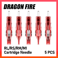 Tattoo Cartridge Needles DRAGONFIRE 5PCS Disposable Safty RL RS RM M1 Tattoo Needle Hot Sale Red Tattoo Cartridge Needles