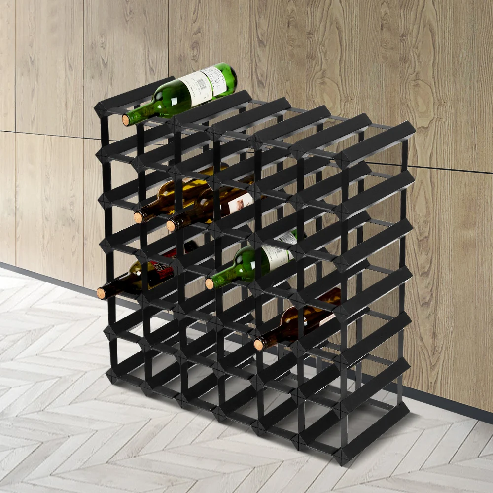 Artiss 42 Bottle Black Wine Rack