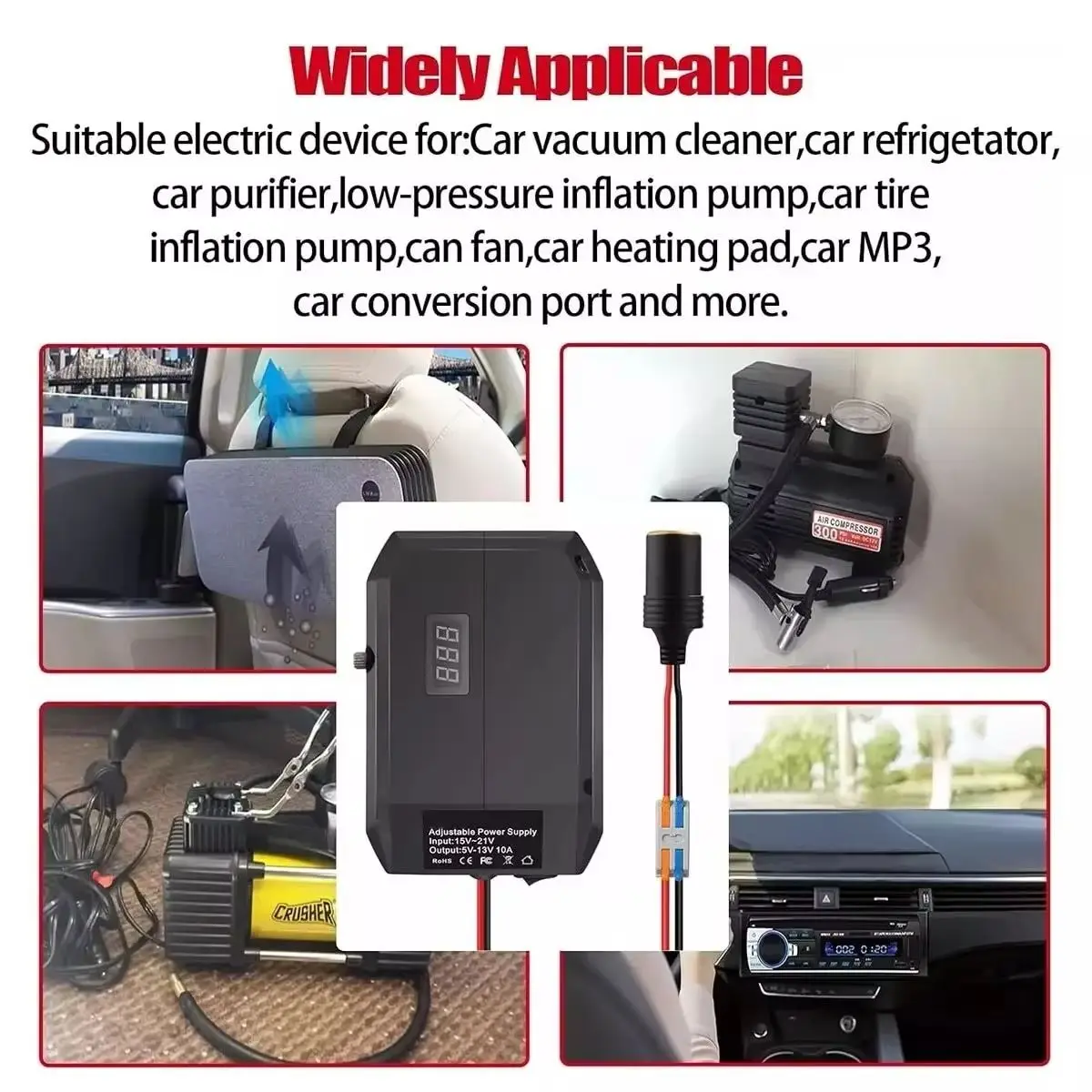 

Понижающий преобразователь от 18 В до 12 В для адаптера аккумулятора Ozito, адаптер прикуривателя, адаптер силового колеса