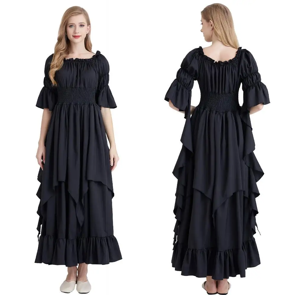 Disfraz de Halloween con cuello cuadrado antiguo Dr Retro Dr Faion para mujer puesta en escena ropa tradicional china