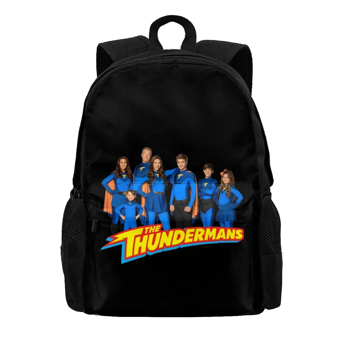 The Thundermans Family Group Shot Logo Large Capacity Backpack Vintage Portable Sports Style School Sport Bag