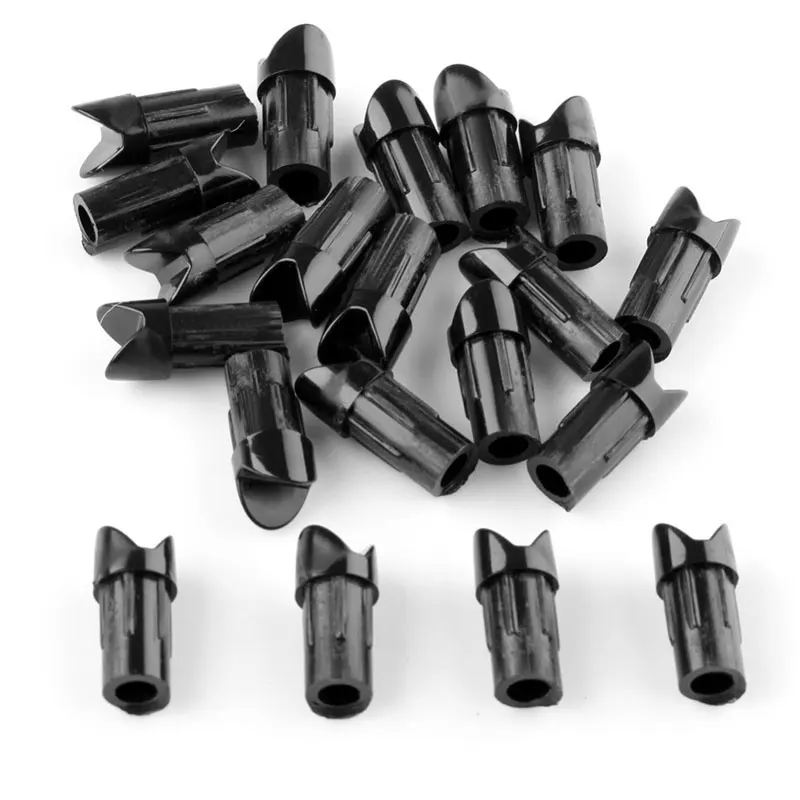 30pcs Black Half-moon Crossbow Bolts Arrow Nocks Internal Nock For Shaft ID 7.6mm OD 8.8mm Crossbow Hunting Accessories