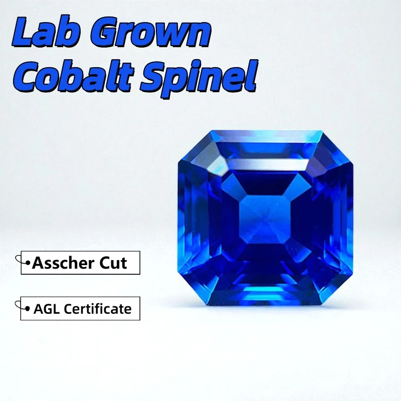 

Hot Sales Lab Grown Cobalt Spinel Asscher Cut Gemstone for DIY Ring Necklace Earrings Main Materials Selectable AGL Certificate