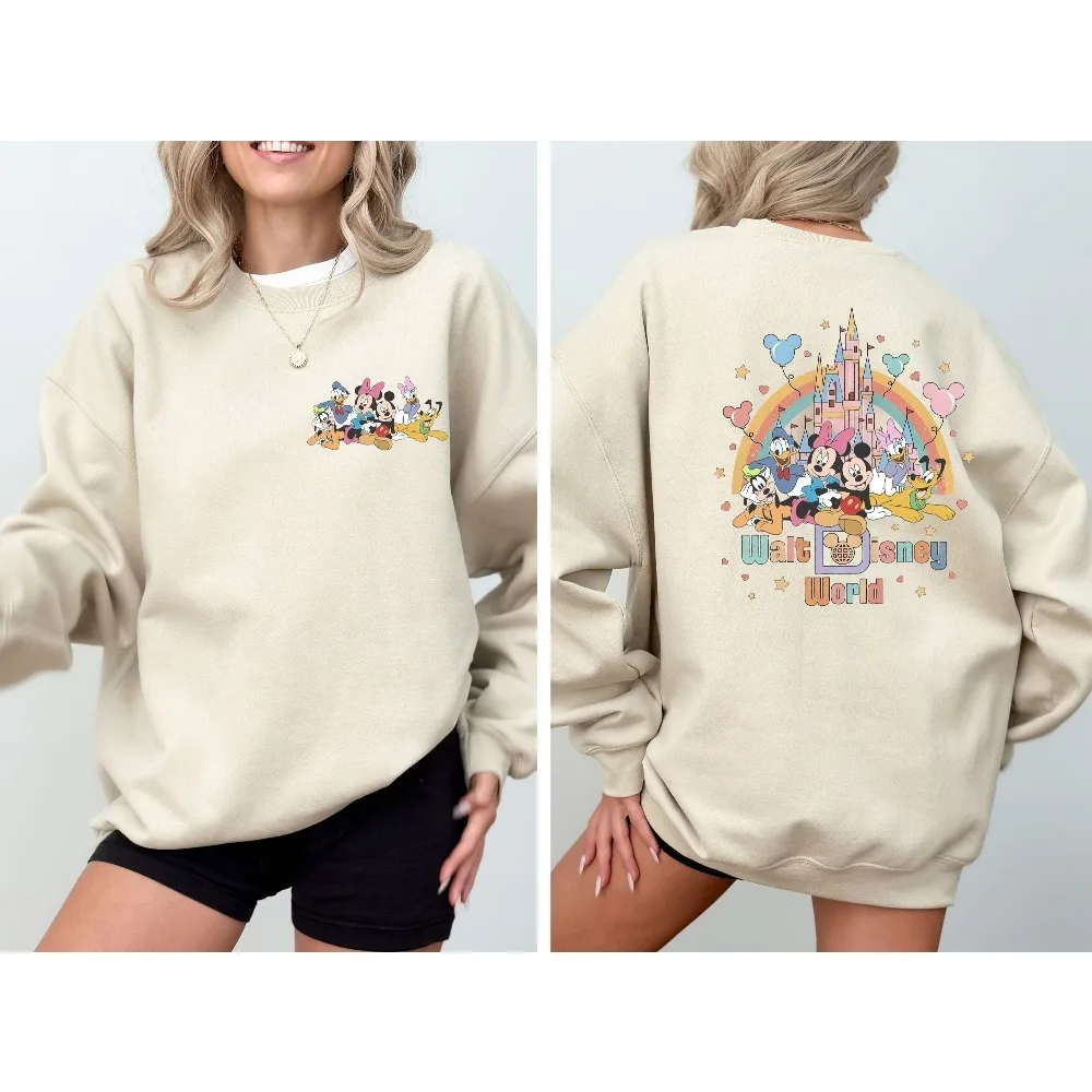 Der neue bedruckte Pullover mit Disney-Mickey-Motiv ist ein lockeres und warmes Paar-Sweatshirt für trendige Mädchen im Herbst 2023