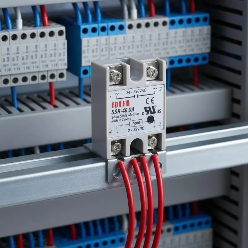 SSR-40DA 40A Single Phase Solid State Relay Module 24-380VAC for Security Access Control System Use