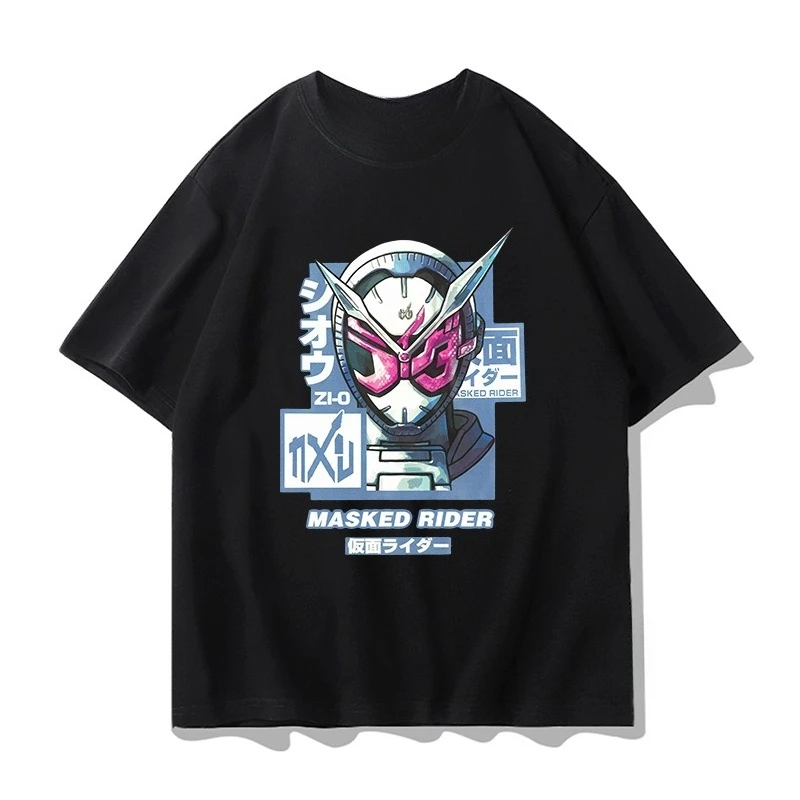 

Kamen Rider Joint Мужская футболка с коротким рукавом Мужская летняя футболка Devil King Emperor Riding Zero One Extreme Fox Периферийная одежда Tide