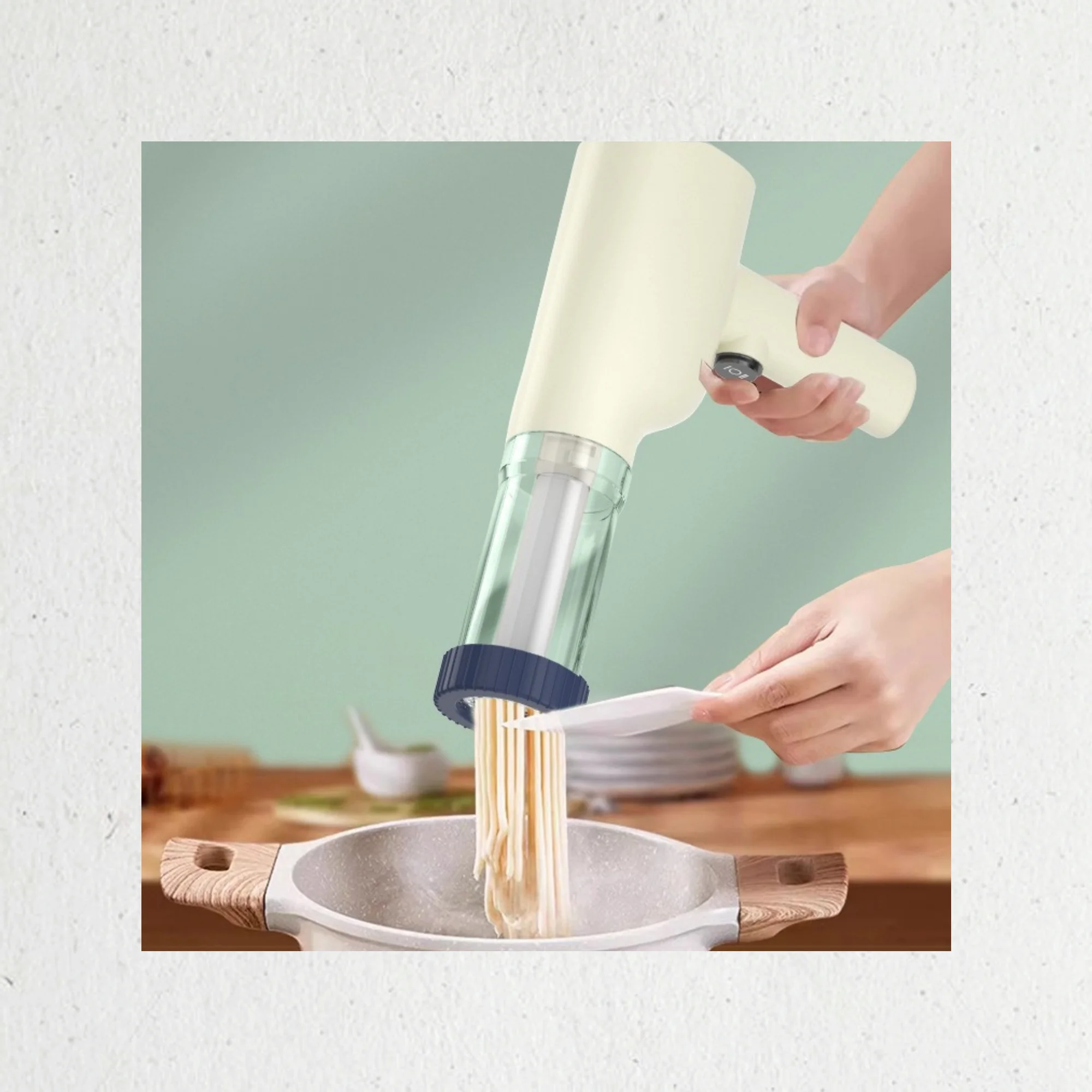 

Новое поступление, 1500 мАч, электрическая портативная перезаряжаемая машина для изготовления лапши, ручная машина для изготовления лапши для кухни