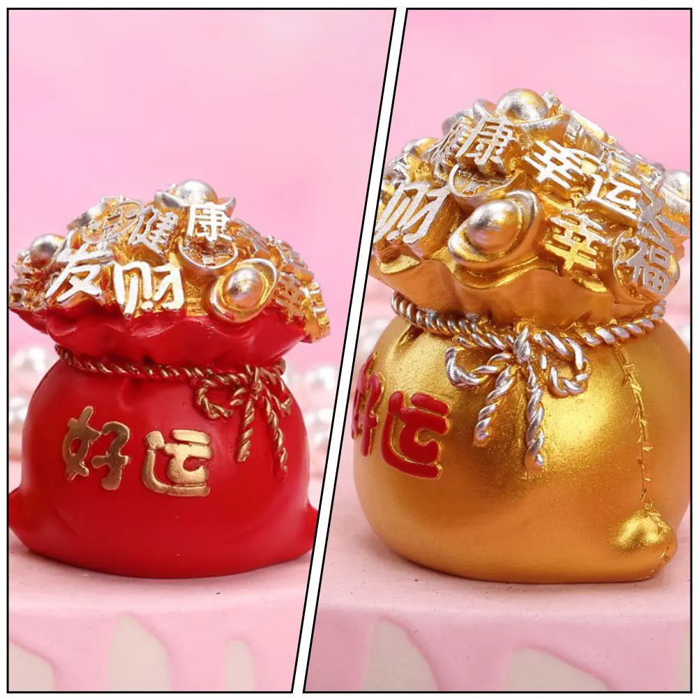 

3Pcs Creative Tiger Resin Sculpture Money Bag Decor Home Office Bedroom Desktop Ornament Festival Gift Tiger Resin Sculpture