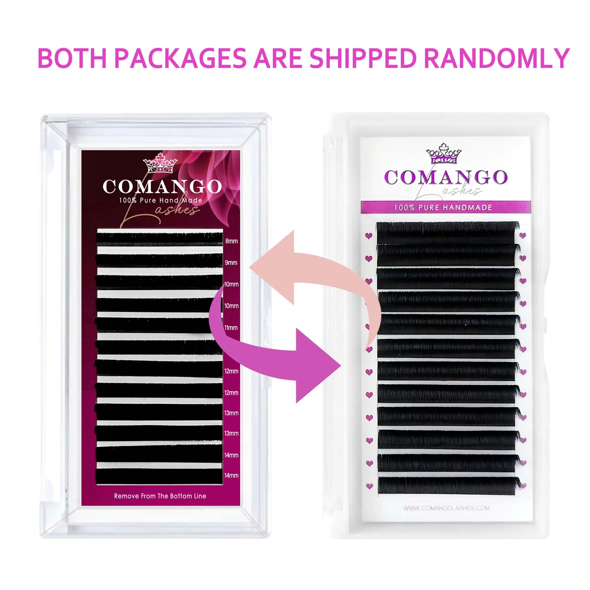 CoMango Super Matte Black Easy Fan Eyelash Extension C/CC/D High Quality Mega Russian Volume Fluffy Lashes Cilios pestañas