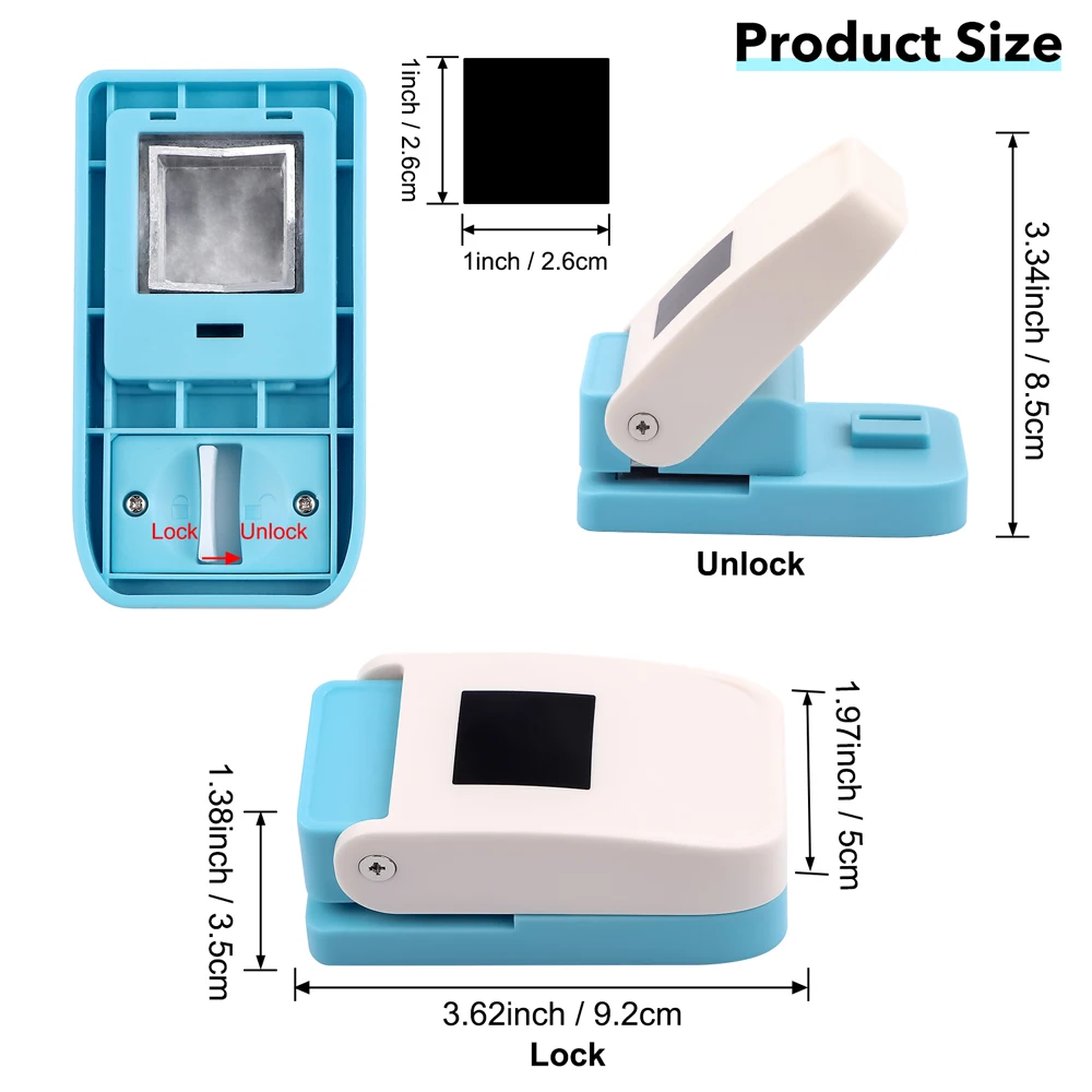 مربع تبويب لكمة خرامة الورق 1 "رافعة مربعة عمل الحرفية لكمة للمخطط إدراج بطاقة صنع Diy بها بنفسك المرجعية ورقة صياغة #2