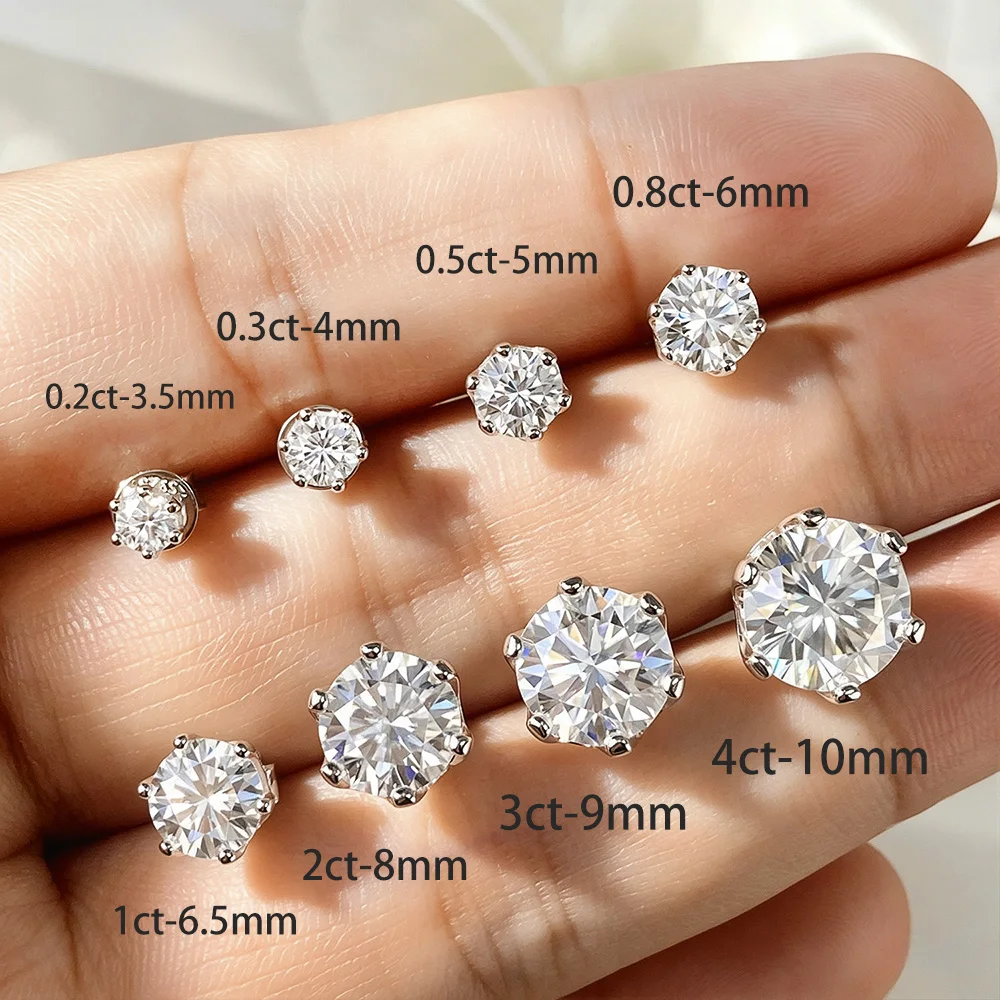 Thumbnail 3 - #40 Latest Moissanite Stud Earrings Offers