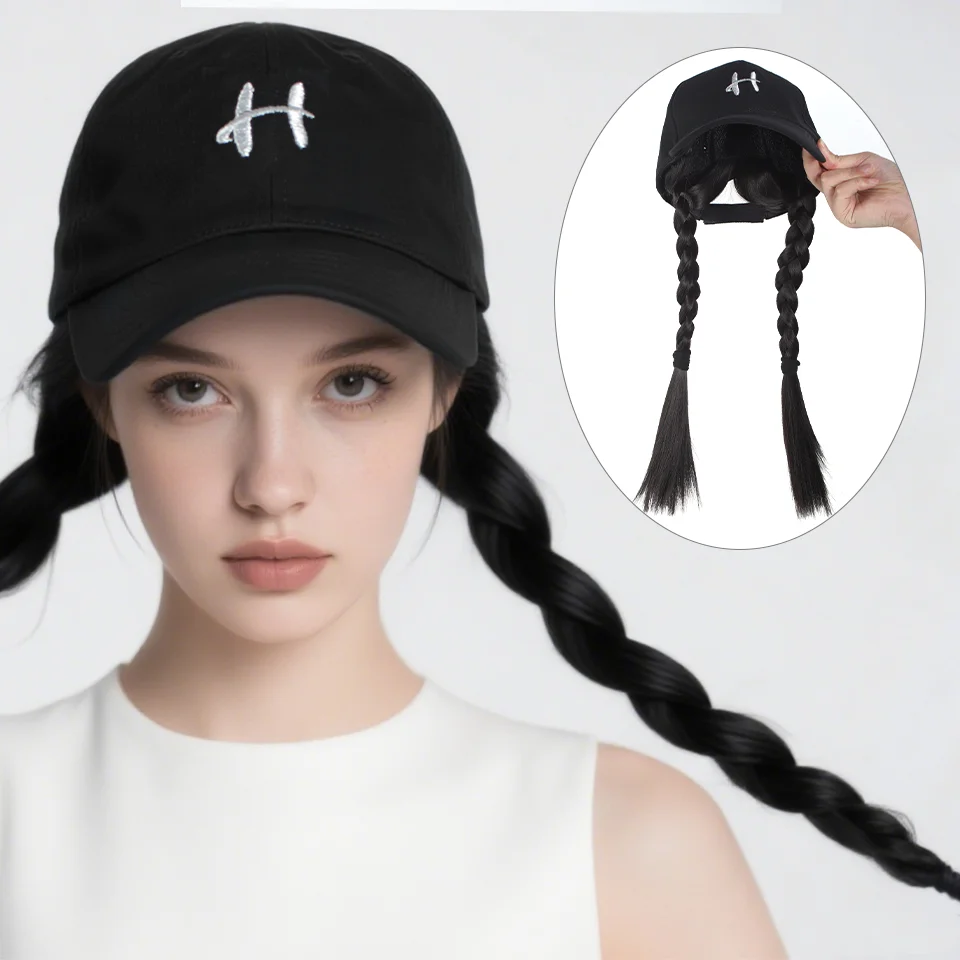 LUPU Synthetic Women's Black Baseball Cap with 16