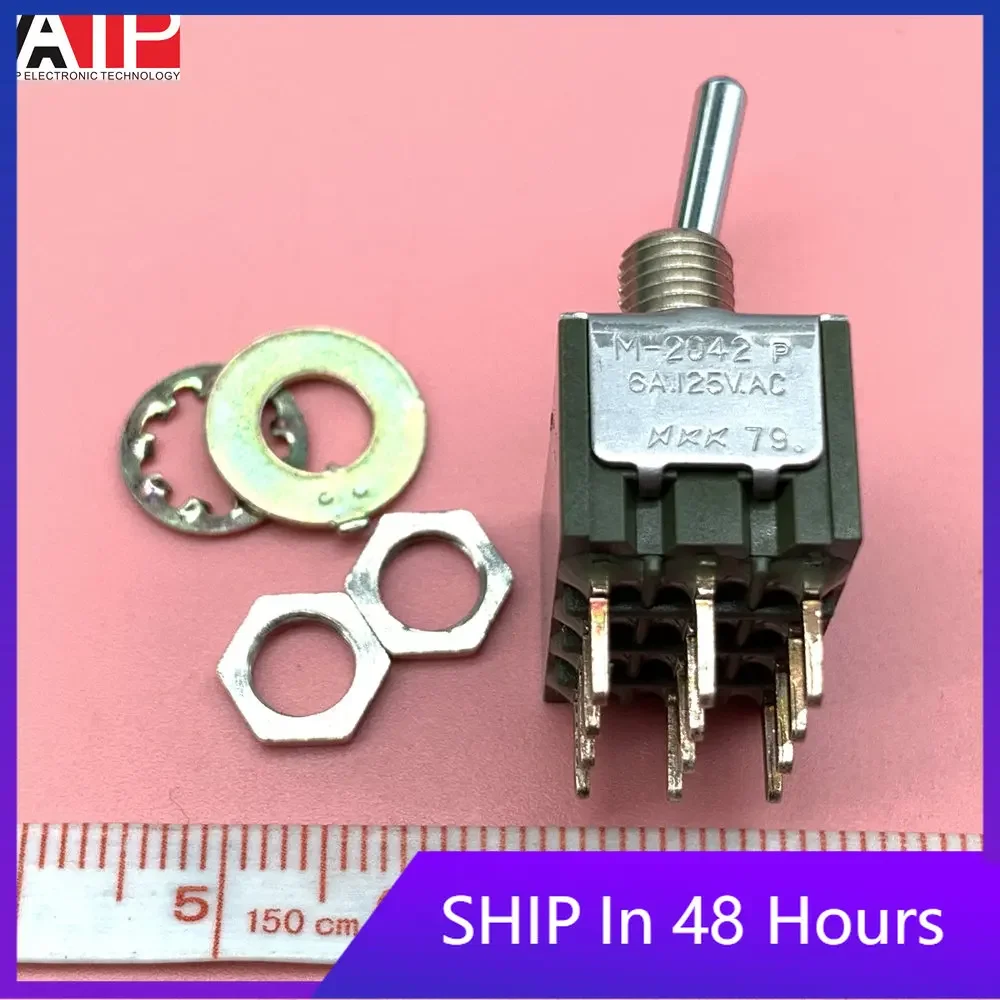 1PCS M-2042P 6MM Import button switch DIP shake head switch 12 feet 2 files authentic Original spot inventory