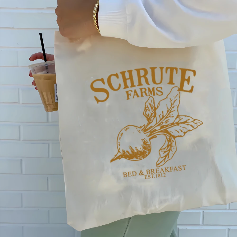 Schrute Farms Tote bag Michael Scott Dwight Schrute The Office shoulder bag Funny Dwight canvas shopping bag