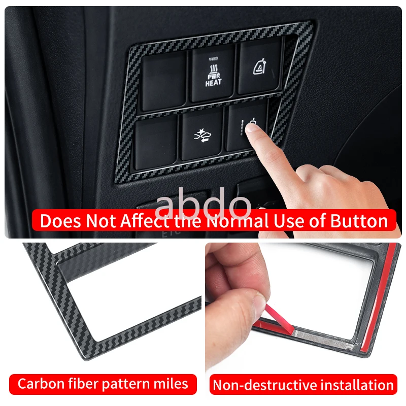 abdo For Toyota Hilux 2016-2024 Revo Pickup Truck Headlight Switch Panel Frame trim ABS Interior Decoration protection Accessori - view 3