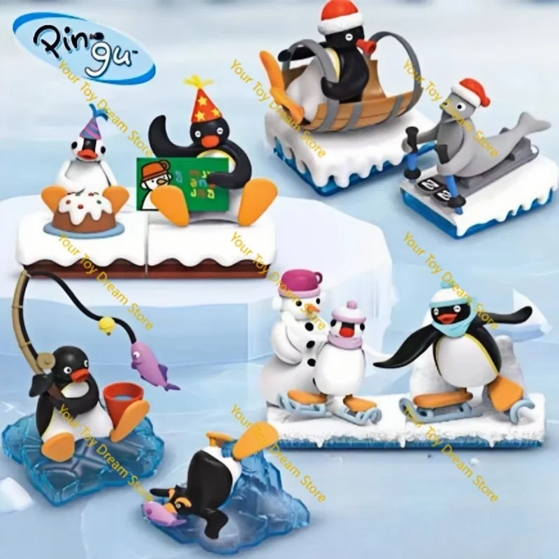 

Anime Pingu Gashapon Blind Box Cute Figures Model Toys Surprise Mystery Boxses Kawaii Desktop Decoration Kid Birthday Gifts