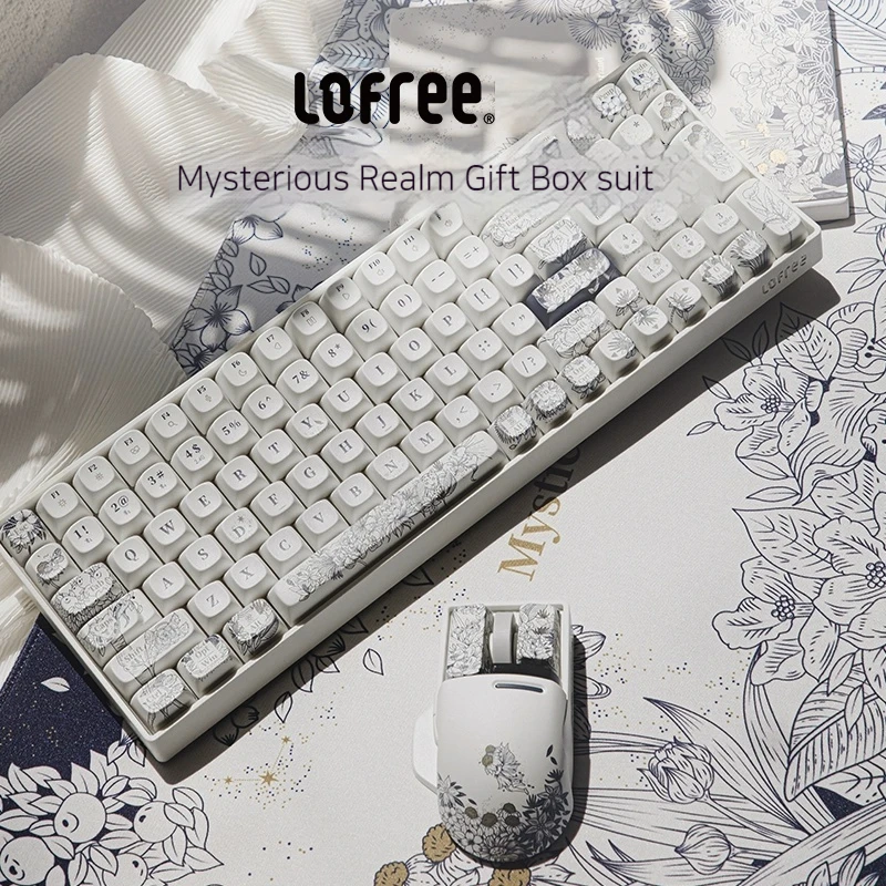 Lofree [Mysterious Realm] Xiao qiao three-mode mechanical keyboard and mouse set wireless Bluetooth office