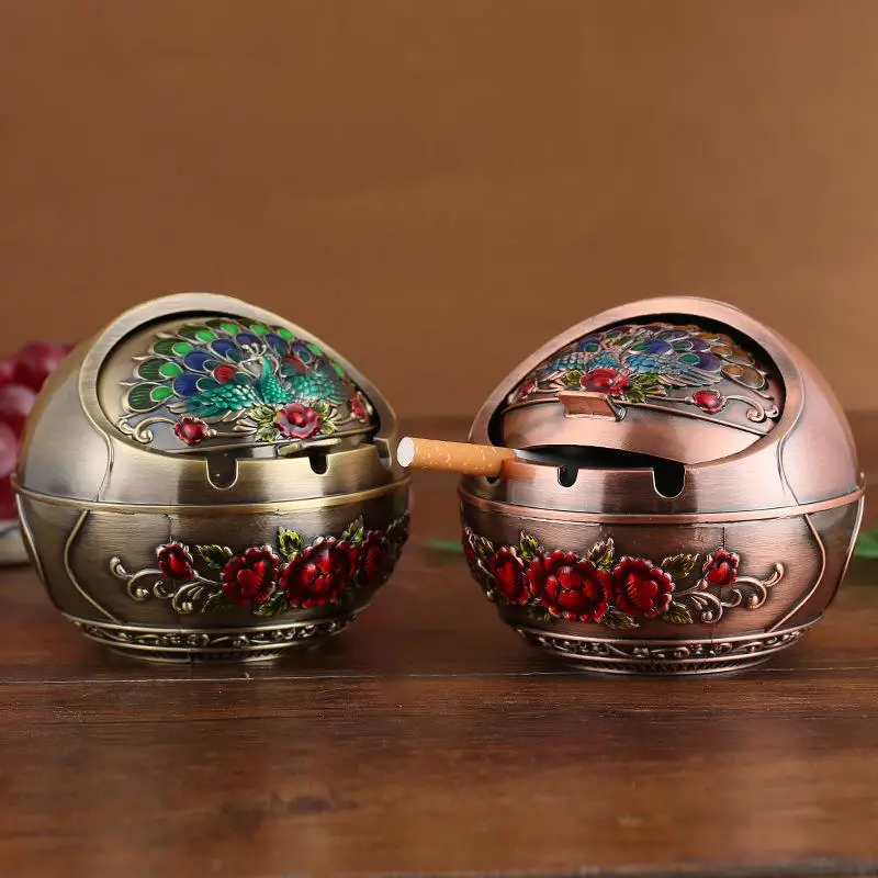 

Smokeless Ashtray with Lid - Creative Sealed Design Traps Odor & Ash, Modern Home Decor for Indoor/Outoor Use, Trendy Gift Idea