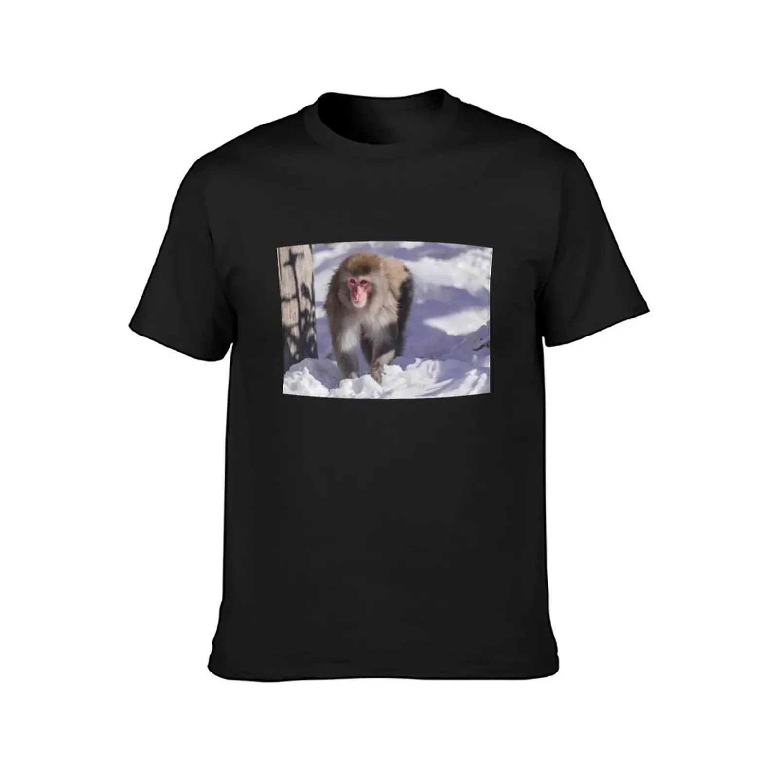 Japanese macaque T-Shirt animal prinfor boys summer clothes funny t shirts for men