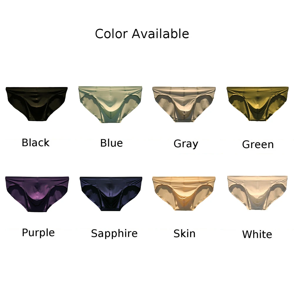 Knickers Thongs Panty Mens Briefs Men\'s Solid Color Breathable Ice Silk Boxer Briefs Soft Bottom Shorts Sexy Underwear