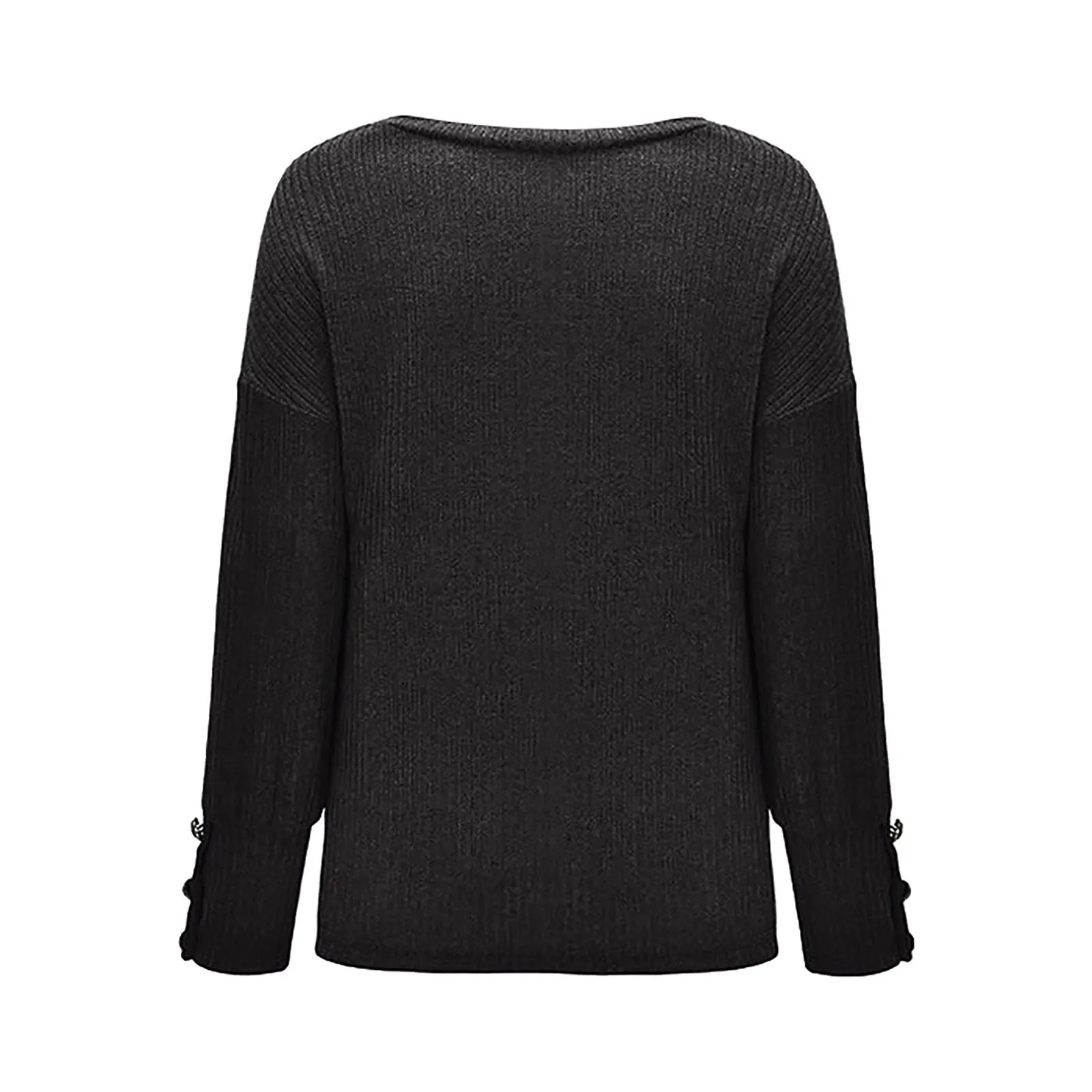 Autumn Winter Women Sweater Elegant Crewneck Soft Solid Color Simple Loose Pullover Long Sleeve Casual Fashion Tops