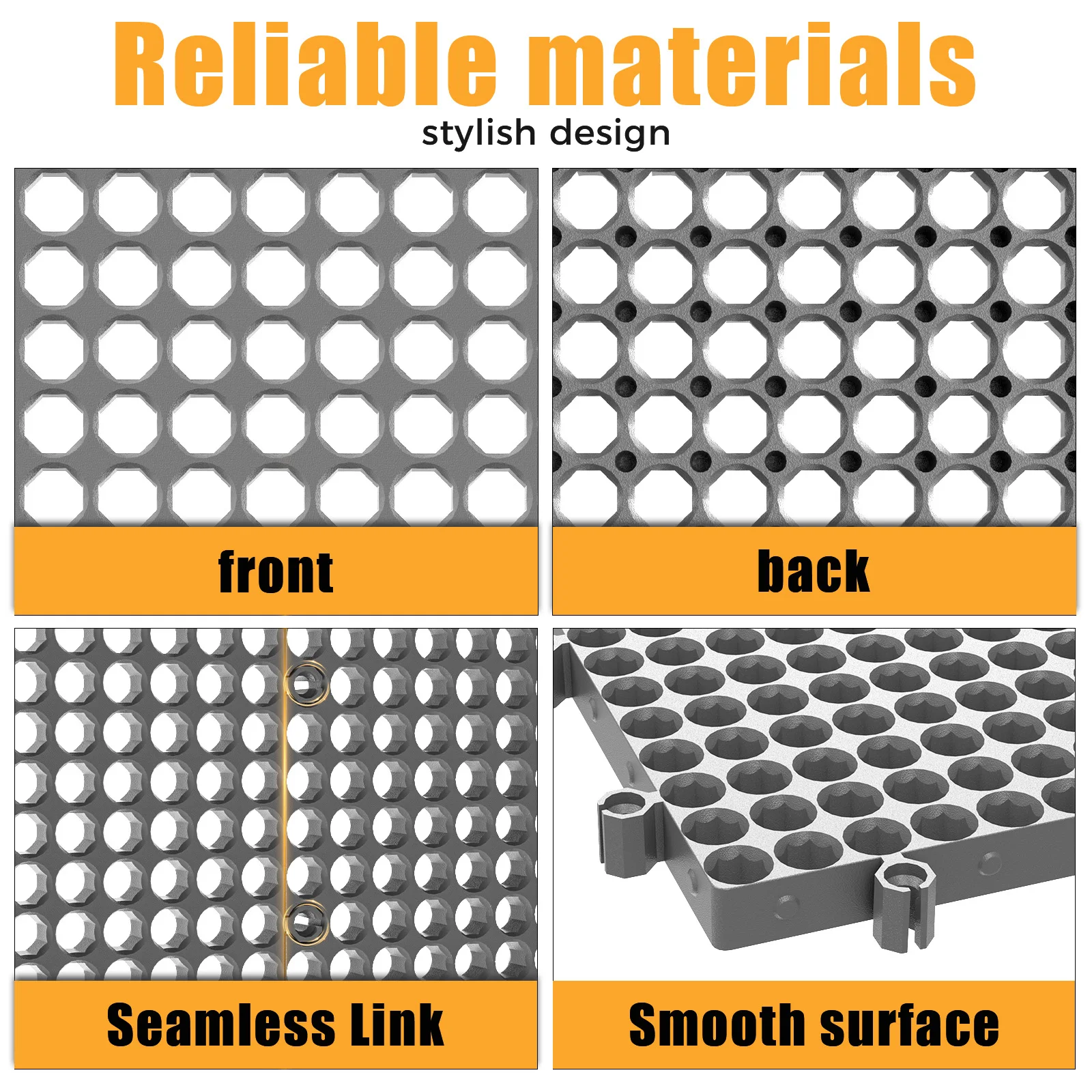 ชุดแผ่นเพ็กบอร์ดพลาสติกสีเทา 6 ชิ้น พร้อมอุปกรณ์เสริม 200 ชิ้น ป้องกันสนิม ไม่ยุบตัว ใช้จัดระเบียบผนังโรงรถ