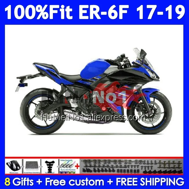 Injection Body For KAWASAKI NINJA 650R ER-6F ER6 ER 6F 6 F 248No.50 ER6F 17 Gloss blue 18 19 650 R 2017 2018 2019 OEM Fairing