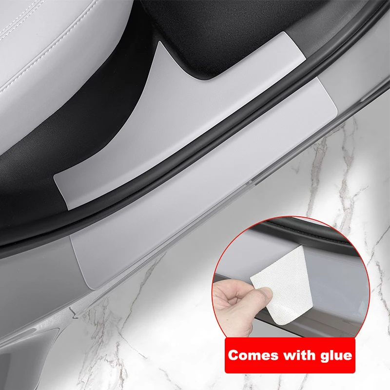 ل BYD Sealion 05 EV 2025 2026 عتبة باب السيارة قطاع داخل خارج الجلود واقية ملصق الملحقات #5