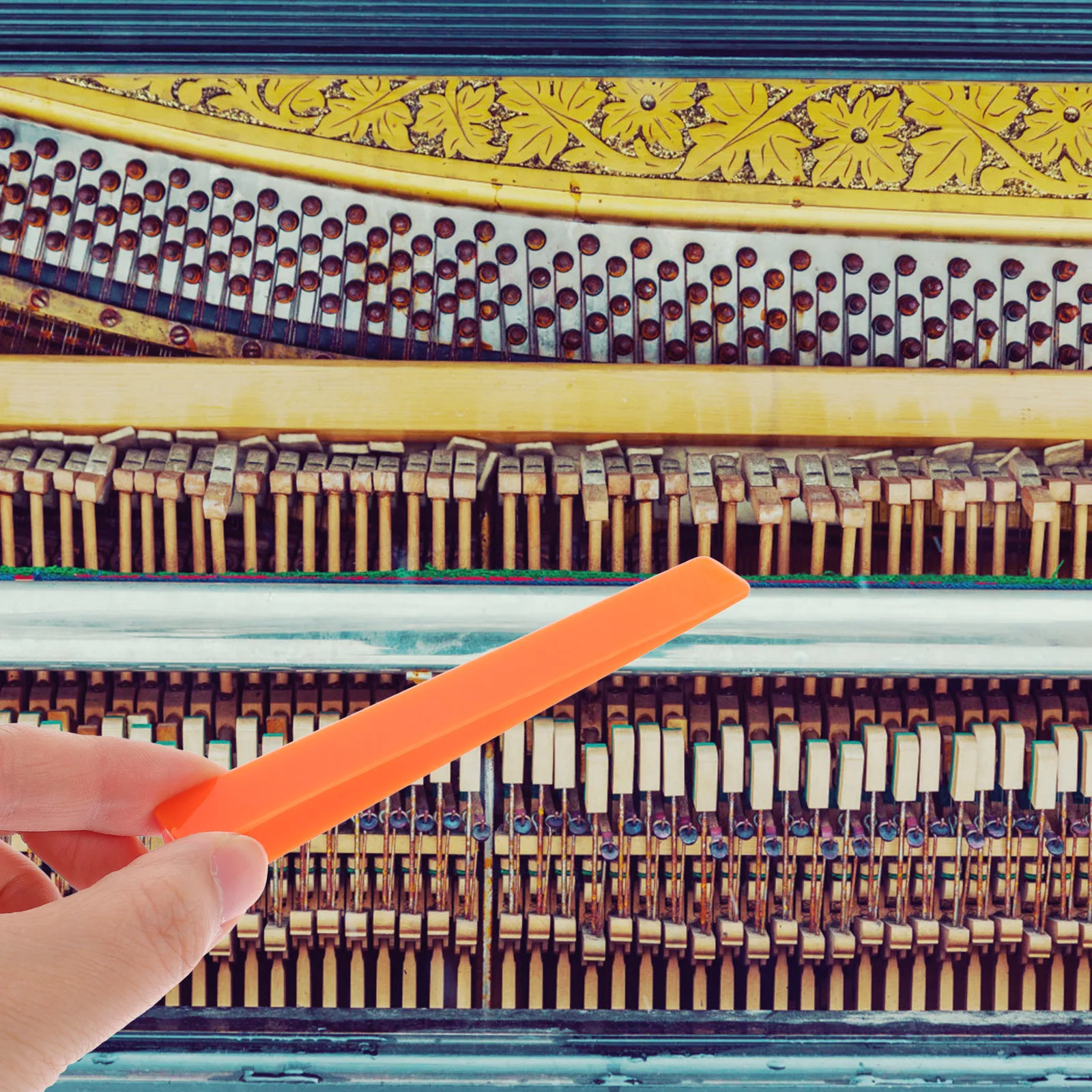 2Pcs Piano Tuning Rubber Wedge Mutes Orange Piano Accessories Tool for String Muting Musical Instrument Supplies Maintenance