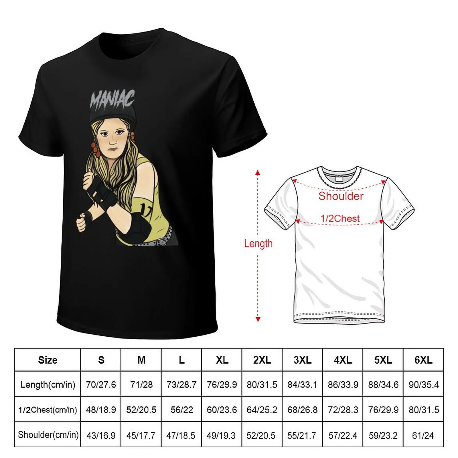 Maniac, Juliet O'Hara - Yellow T-Shirt Halloween Casual T-Shirt