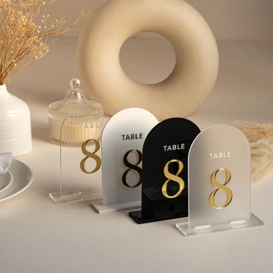 Arch Acrylic Table Numbers Wedding Table Decor Gold Table Numbers Table Signs Table Numbers Wedding Stationery Reception Signs