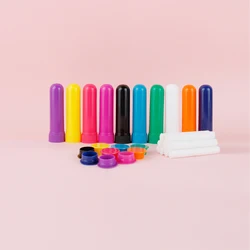 10-300 Sets Aromatherapy Blank Nasal Inhaler Tubes with Cotton Wicks BPA FREE Plastic Inhaler Sticks Packaging for Essential Oil