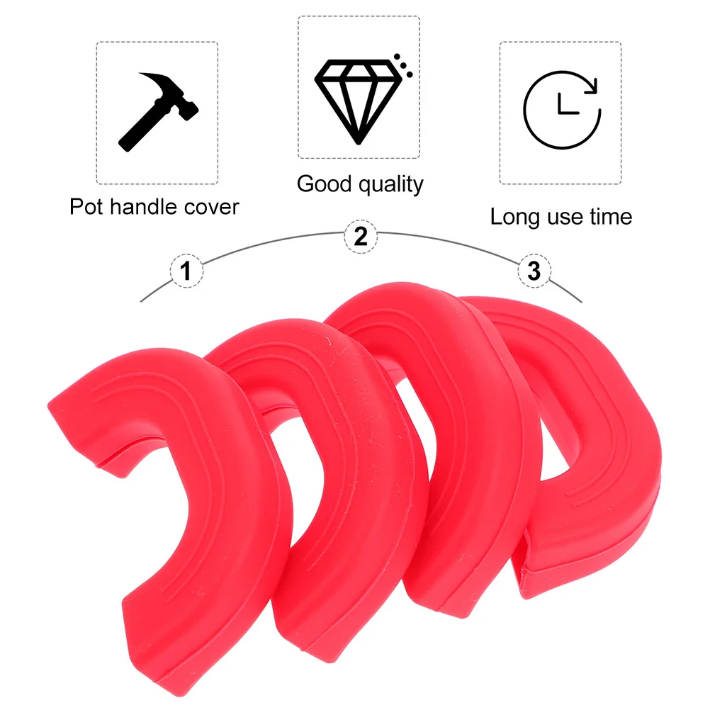 

4 Pcs Pot H Covers Heat Resistant Silicone Foldable Oven Mitts Anti Scald Cover Pan Holders Wok Soup Pot Cooking Utensils