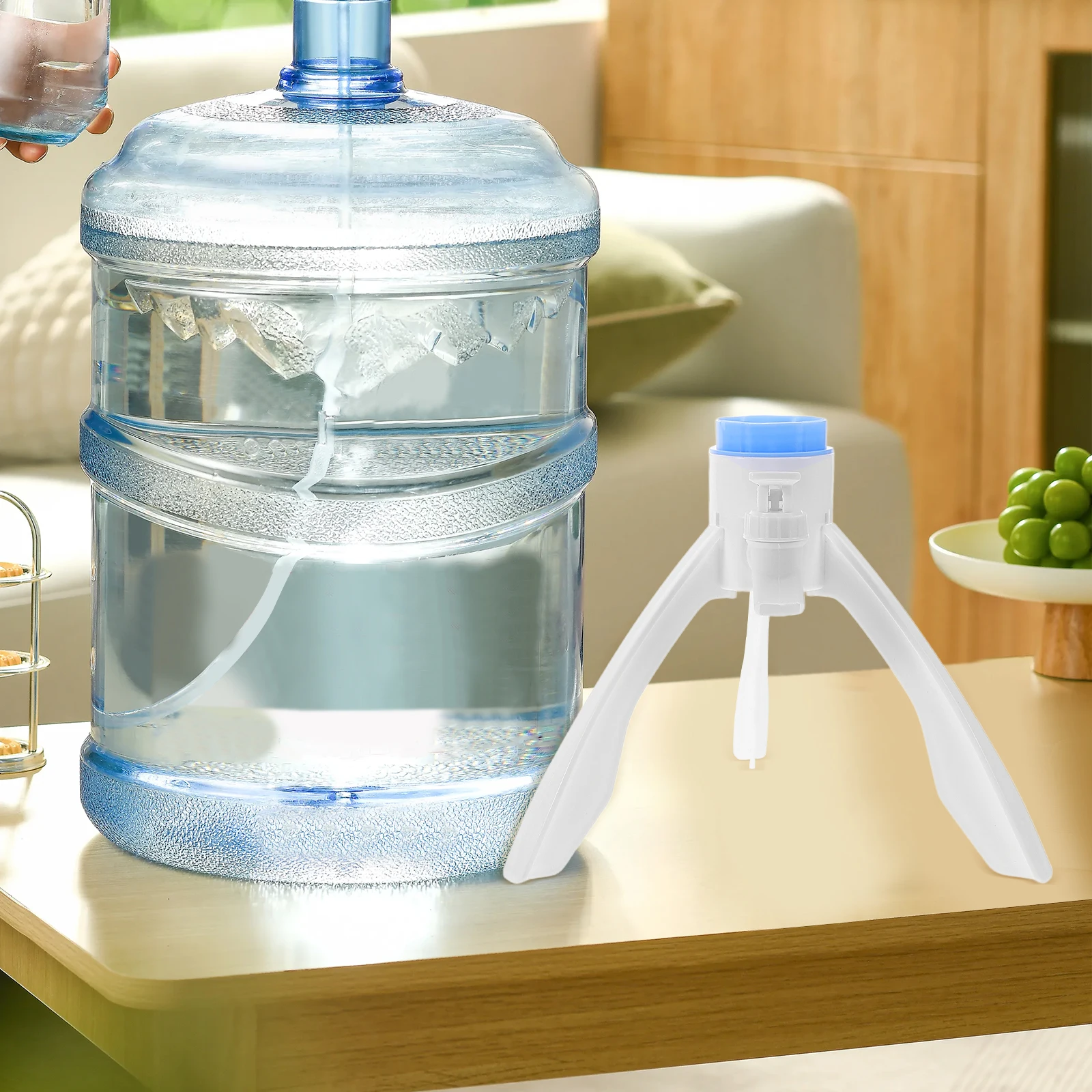 

Multifunctional Bottle Bucket Water Dispenser Stand Triangular Space-Saving Juice Beverage Pitcher Support Holder Floor