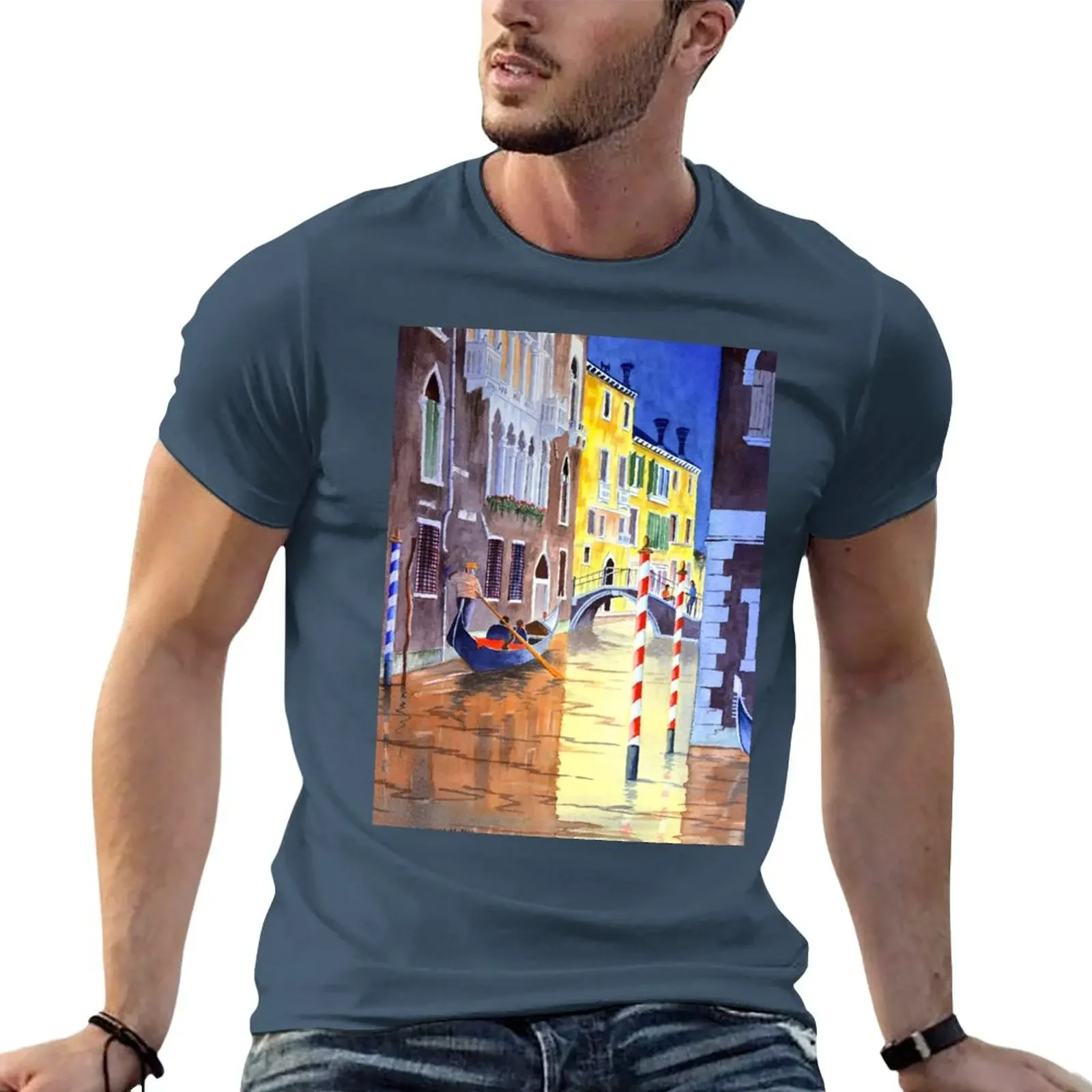 Reflections Of Venice Italy T-Shirt summer clothes heavyweights t shirts men