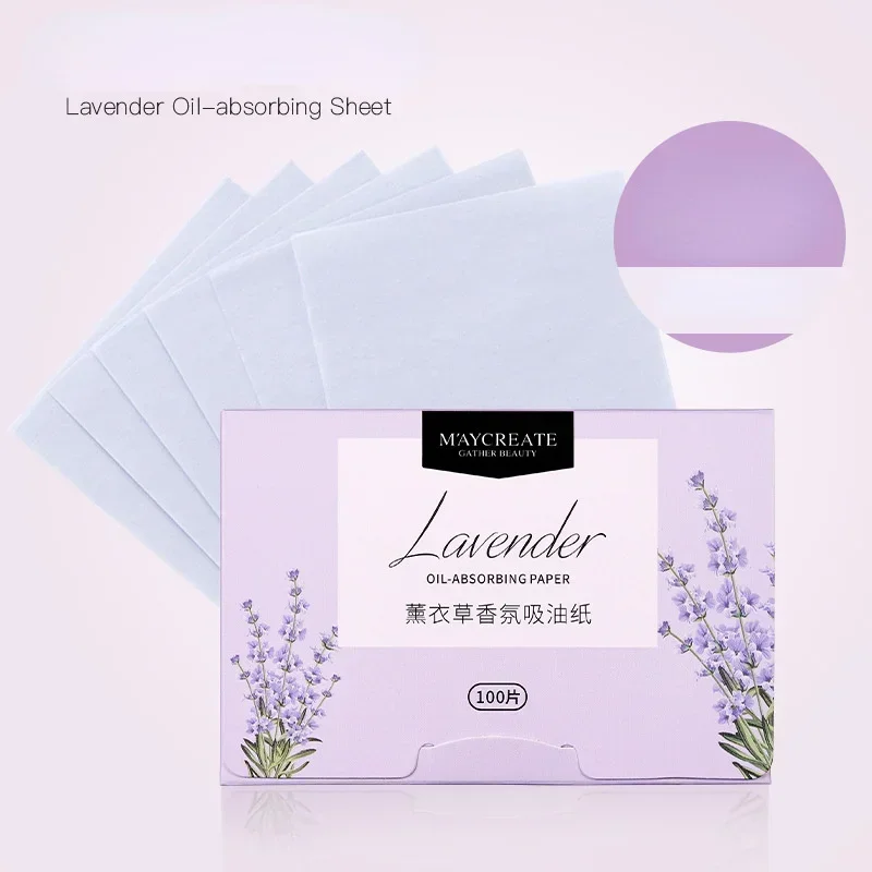 100Pcs Facial Cleanser Oil Control Oil-absorbing Sheets Face Oil Blotting Paper Face Wipes Blotting Tissue Women Makeup Protable