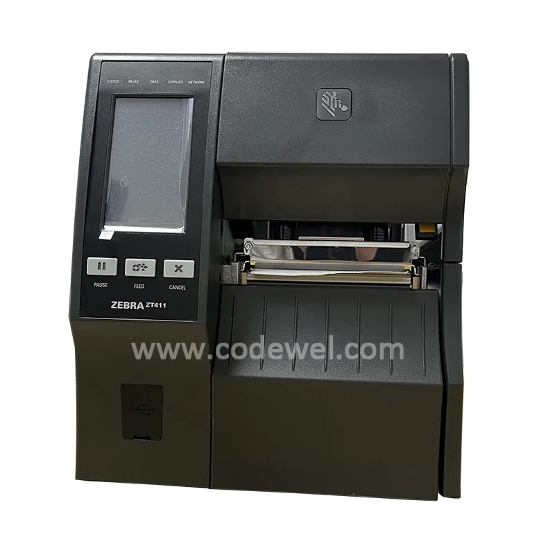 

Промышленный принтер ZT411, термотрансферный принтер для этикеток со штрих-кодом, 203/300 точек на дюйм для Zebra