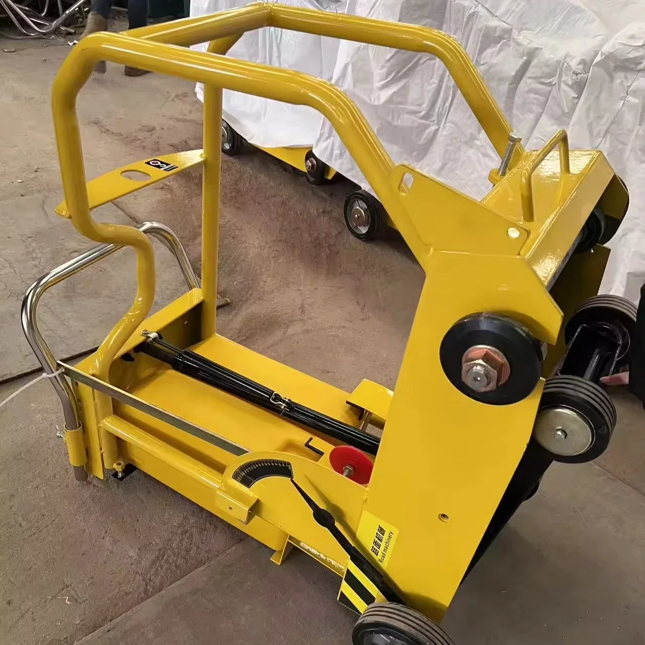 Concrete road cutter with optional engine power