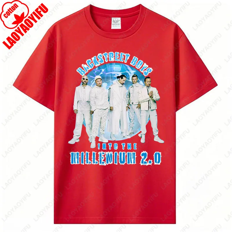 Backstreet Boys Millennium Tour Musik Vintage T-Shirt Männer Frauen Hipster Beliebte Tops Sommer Mode Streetwear Unisex T-Shirts Geschenk