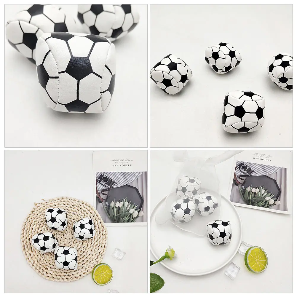 

5pcs Black White Football Shaped Toys Durable Kids Play Outdoor Indoor Fun Children Game Gift Bright Color Family Decor