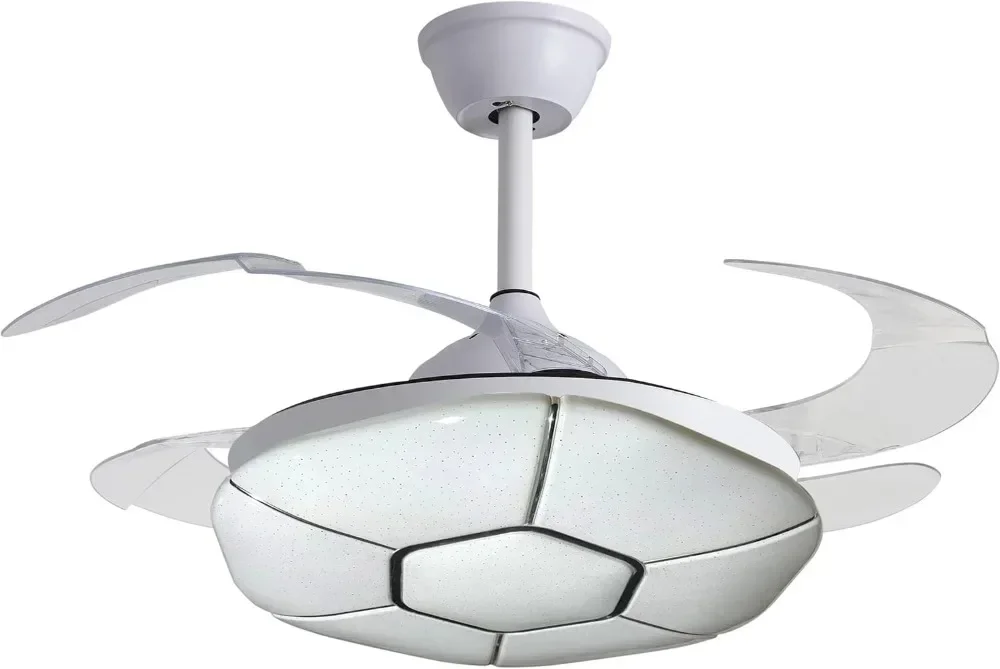 BEL AIR HOME - Ventilador de Techo PLUTON Motor DC con Aspas Desplegables con Luz Led 36W (3000K، 4000K، 6500K) Con Mando a Dist