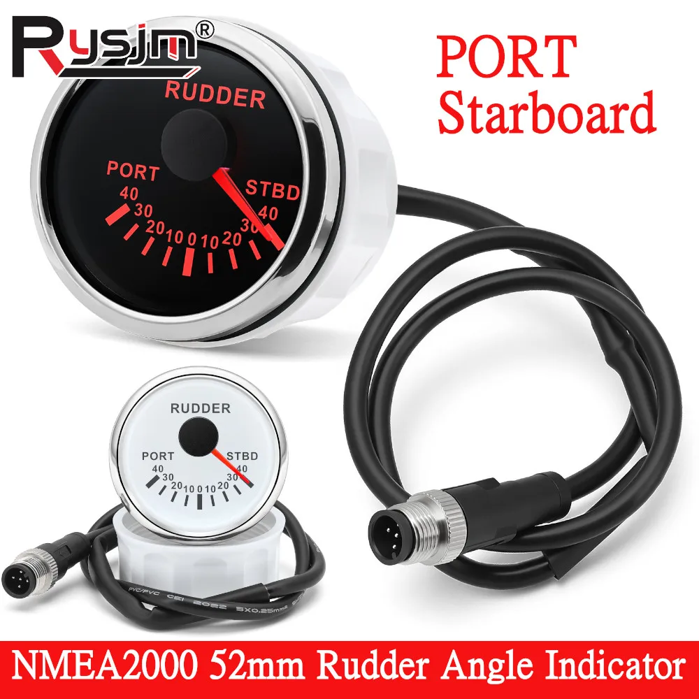 

Индикатор положения руля NM 2000 Signal 52 мм, морской, с красной подсветкой, NMEA2000, водонепроницаемый, для измерения угла поворота руля, порт STBD, для лодки