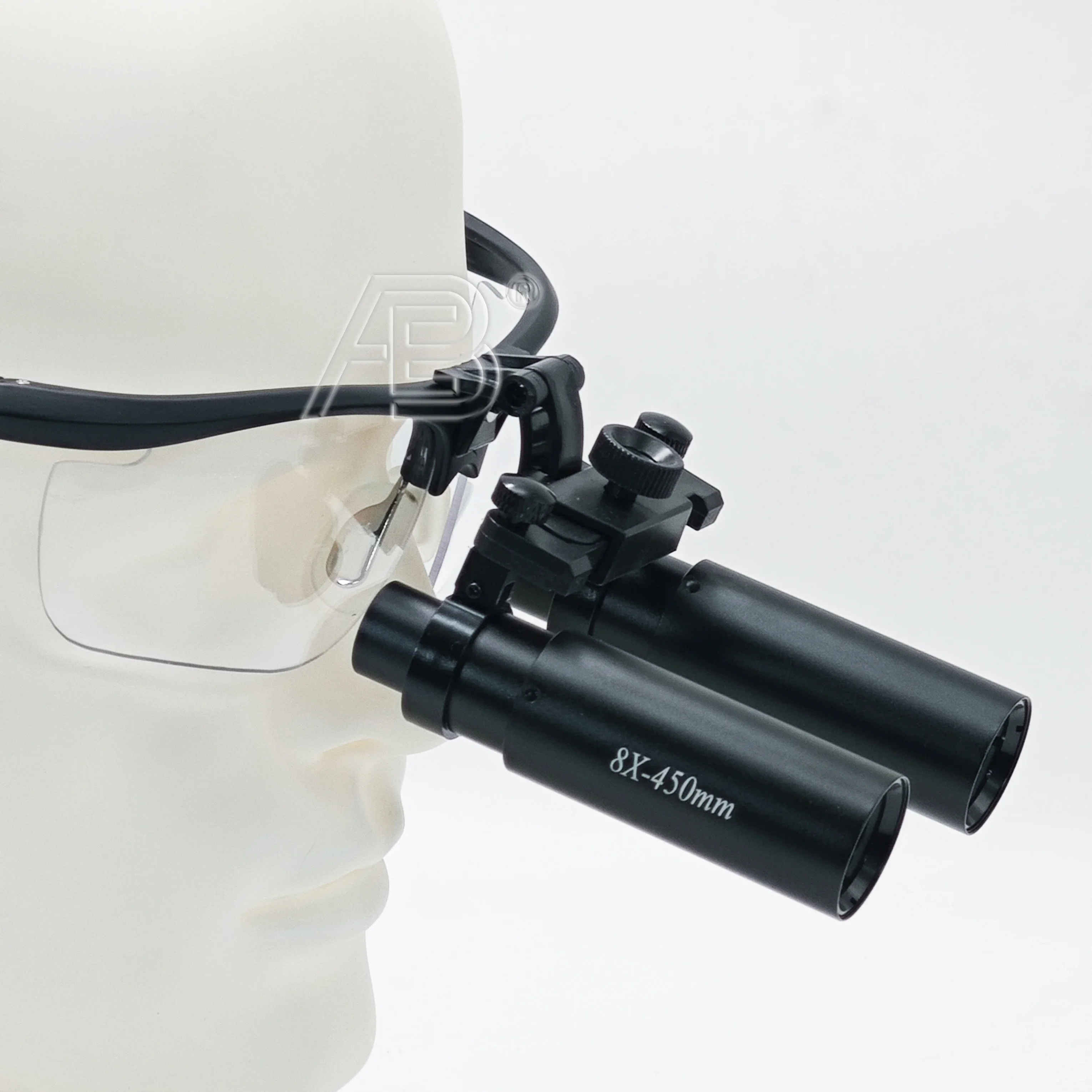 عدسة تكبير عالية 8x جديدة مع مصباح أمامي سلكي LED على شكل نظارات مكبر لجراحة الجراحة جهاز جماليات بيطرية #2
