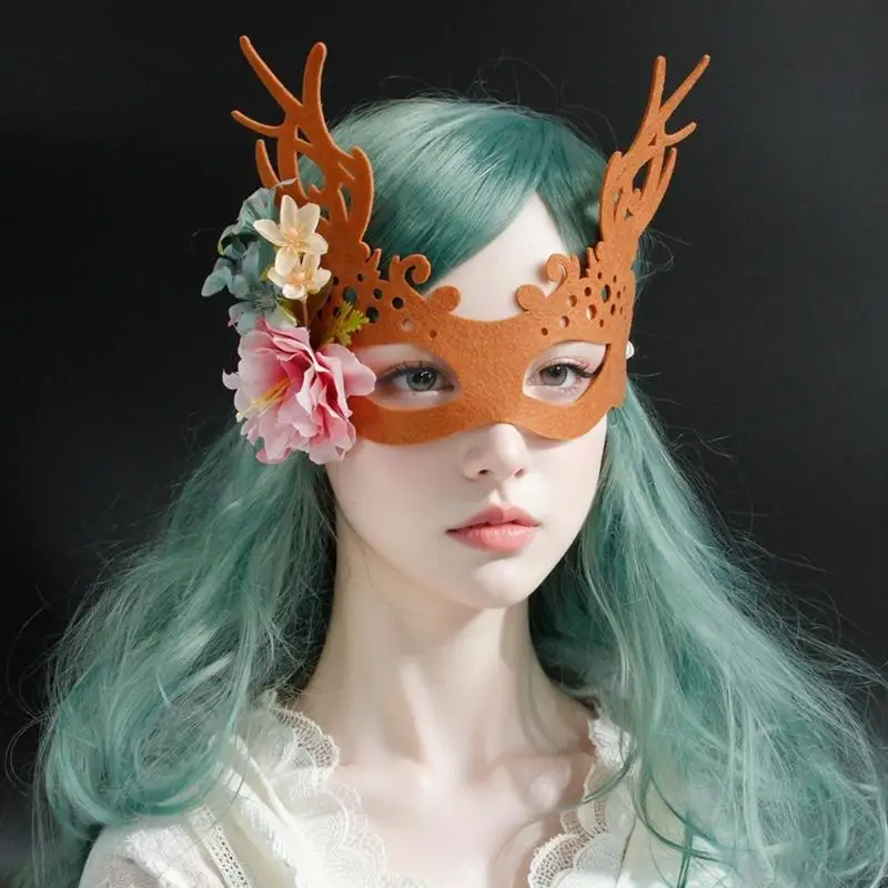 H58E Flower Eyasking for Women Cosplay, Proms, Sexy Eyemasker voor Masquerade Christmas